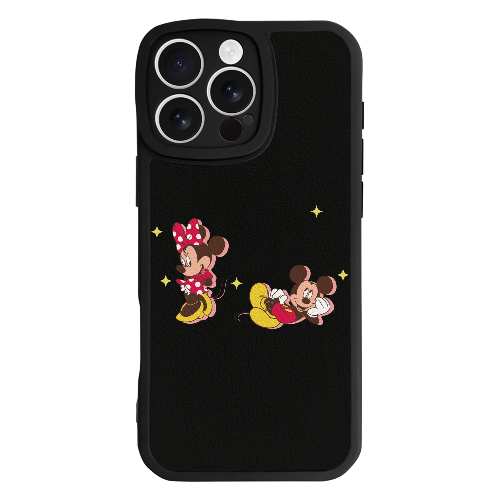 （画像用） ミッキーマウス Mickey Mouse 【iPhone 16シリーズ対応】シリコンスマホケース（レザー調） 材質：シリコン